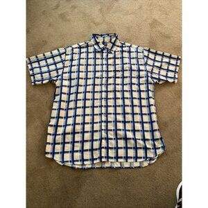 ECKO UNLTD MEN'S PLAID WOVEN SHORT SLEEVE BUTTON UP SHIRT SIZE XXL